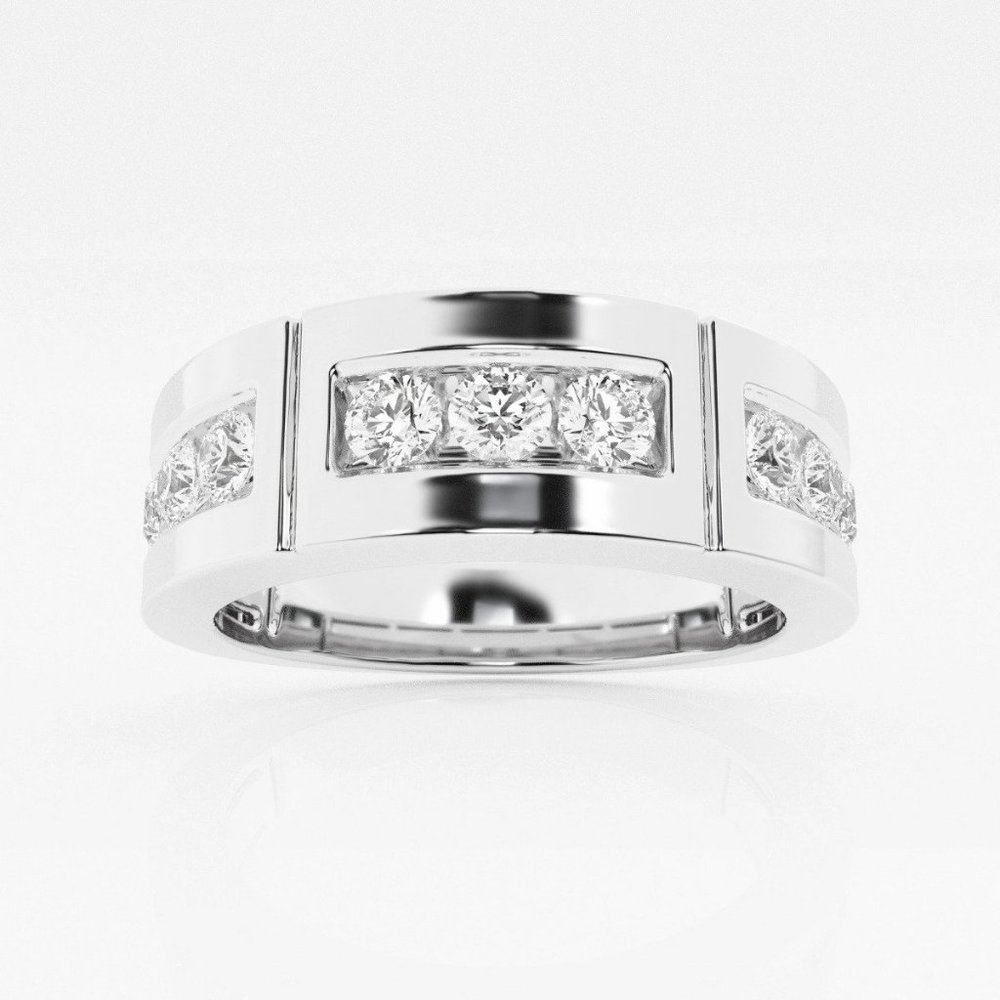 1 ctw Round Lab Grown Diamond Men's Wedding Band